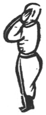 La chute en avant, première figure