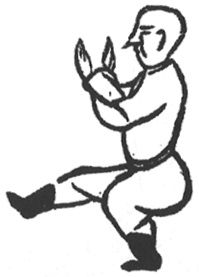 Le poing de la Grande Ourse, douzième posture, première figure