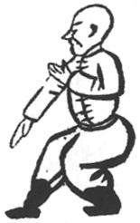 La main piquante vers le bas