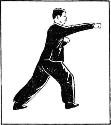 Septième posture : crochet, enlacement et cueillette de la main droite, planche de l&rsquo;édition de 1954