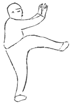 Dessin 49 — n° 76 轉脚擺蓮, tourner le pied et balancer le lotus