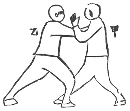 Figure 2 : B (乙) en posture de rouler (捋)