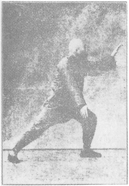 Planche de l&rsquo;édition de 1933 : Chen Weiming, figure 184 — « le coq d&rsquo;or se tient sur une patte », mouvement d&rsquo;entrée