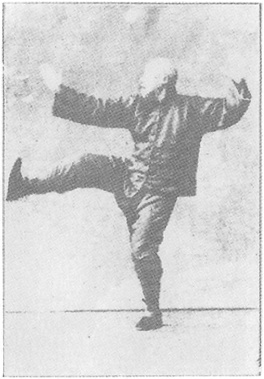 Planche de l&rsquo;édition de 1933 : Chen Weiming, figure 230 — « la jambe en croix qui pousse »