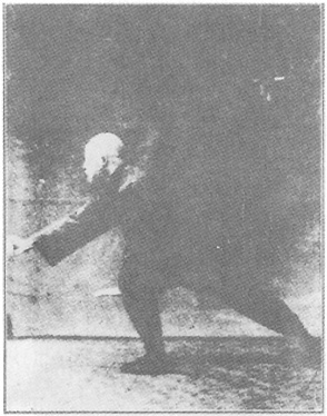 Planche de l&rsquo;édition de 1933 : Chen Weiming, figure 232 — « le poing qui pointe vers l&rsquo;entrejambe » (zhi dang chui)