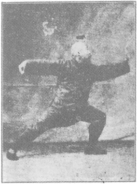 Planche de l&rsquo;édition de 1933 : Chen Weiming, figure 13 — « le fouet unique » (dan bian)