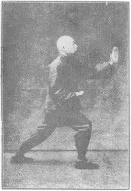 Planche de l&rsquo;édition de 1933 : Chen Weiming, figure 29 — « avancer d&rsquo;un pas : écarter, barrer, frapper du poing »
