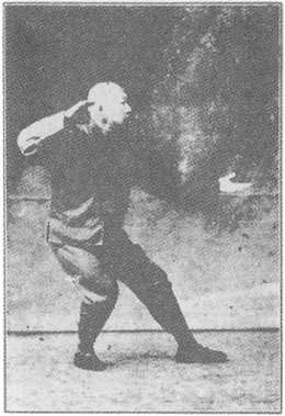 Planche de l&rsquo;édition de 1933 : Chen Weiming, figure 50 — « reculer en chassant le singe », en reculant