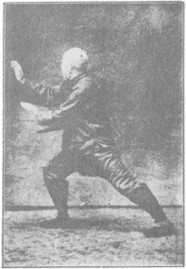Planche de l&rsquo;édition de 1933 : Chen Weiming, figure 5 — « saisir la queue du moineau », le lü (捋, tirer en arrière)