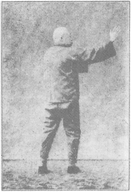 Planche de l&rsquo;édition de 1933 : Chen Weiming, figure 107 — « pousser du pied droit »
