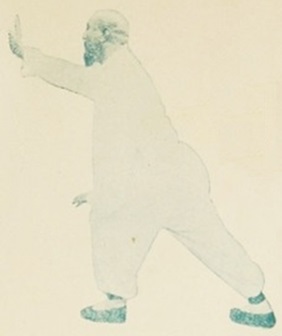 Figure 11 — Brosser le genou, pas croisé à gauche (1929)