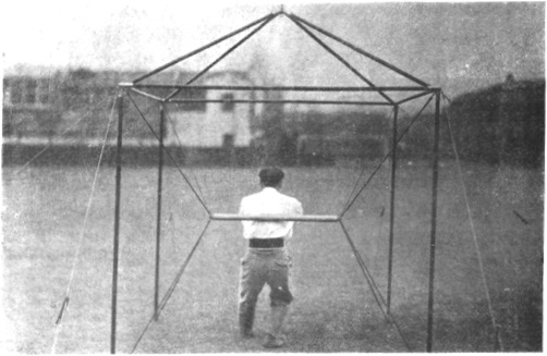 Exercice du dos contre le bâton de poussée des mains (Taiji cao, 1931)