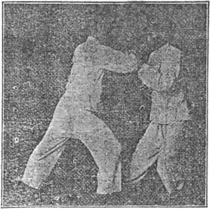 Figure 3 — <em>peng</em> (掤) : parer et neutraliser la poussée, planche du Taiji quan de Gu Ruzhang, 1936