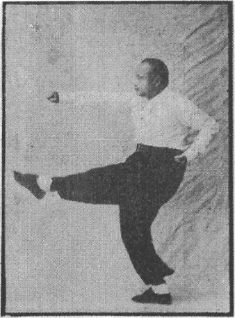Figure 12 du « Tantui jiangyi » (1935) — la jambe en croix à gauche (第十二圖\u3000左十字腿)