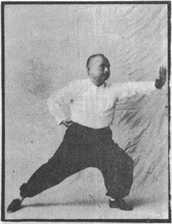 Figure 18 du « Tantui jiangyi » (1935) — la paume en posture d&rsquo;attaque à gauche (第十八圖\u3000左攻勢掌)