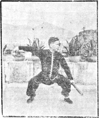 Posture 2b (planche 2b du livre) : en posture du cavalier, la main droite forme la main crochue