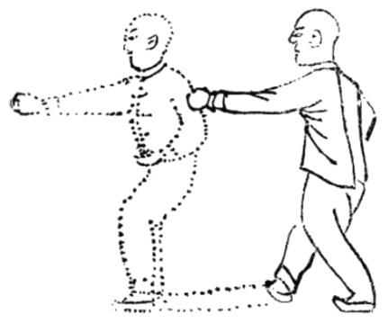 Dessin du mouvement « reculer, traverser » : les jambes en ciseaux