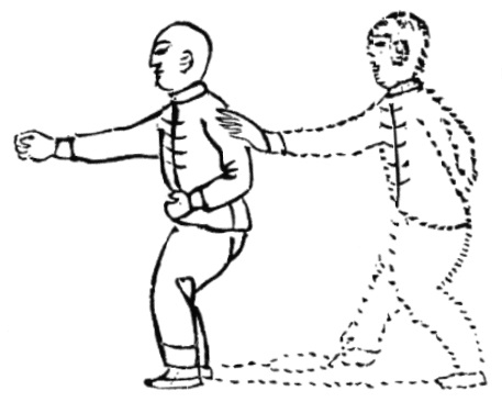 Dessin du mouvement « avancer, effondrer » concluant le formulaire
