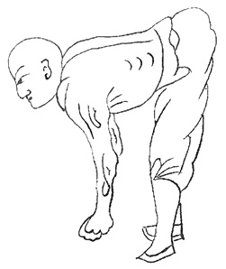 Troisième posture : la salutation jusqu&rsquo;au sol