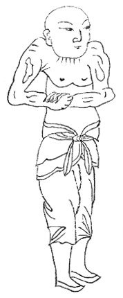 Deuxième posture : pieds joints, presser les points