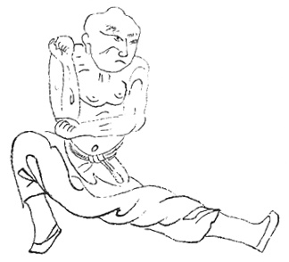 Deuxième posture : la jambe suspendue en l&rsquo;air