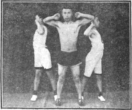 Figure 7 : sixième posture de la première partie, édition de 1917 (第六式)