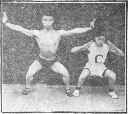 Figure 8 : posture du cavalier, bras étendus latéralement, édition de 1917