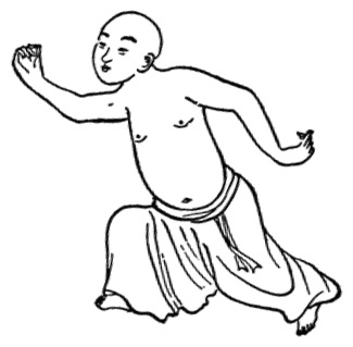 Figure originale n° 6 de 1917 : Tirer en arrière la queue de neuf buffles (倒拽九牛尾勢)