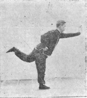 Septième posture, figure de passage A : le pied gauche arrière se lève, planche de l&rsquo;édition de 1959